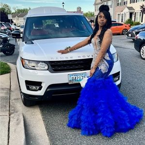 custom royal blue prom dress